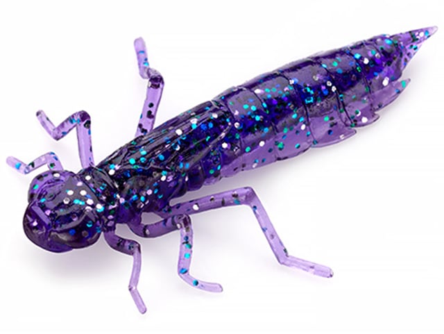 FishUp Dragonfly 2cm #060 Dark Violet Peacock & Silver