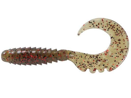 FishUp Fancy Grub 6.3cm #045 Green Pumpkin Red & Black