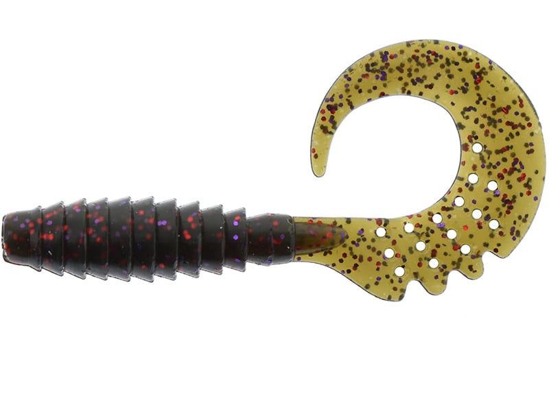 FishUp Fancy Grub 6.3cm #050 Green Pumpkin Brown Red and Purple
