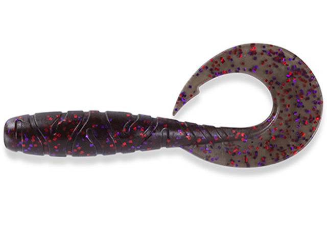FishUp Mighty Grub 11.4cm #050 Green Pumpkin Brown Red & Purple
