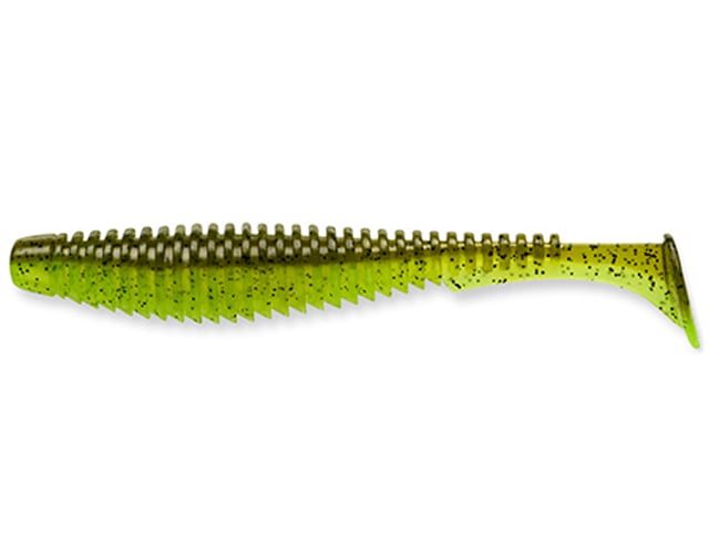 FishUp U-Shad 10.1cm #204 Green Pumpkin Chartreuse