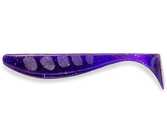 Naluca Soft Fishup Wizzle Shad 12.5cm #060 Dark Violet Peacock & Silver 12.5cm #060 Dark Violet Peacock & Silver