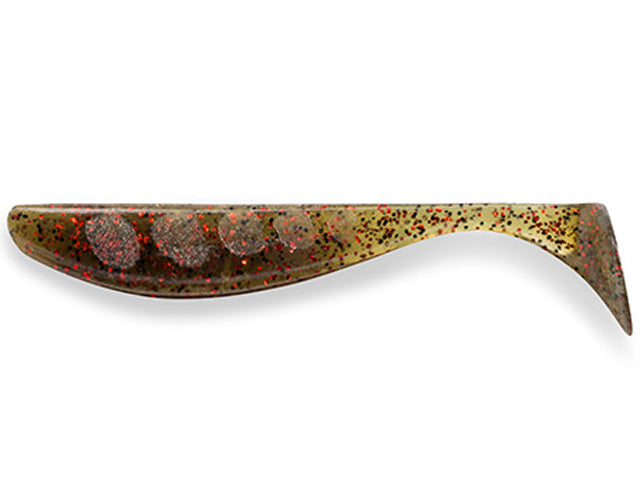 FishUp Wizzle Shad 7.6cm #045 Green Pumpkin Red & Black