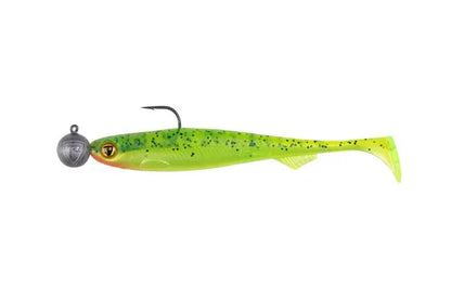 Fox Rage Bulk Loaded Slick Shad 13cm UV Lemon Tiger 4/0 15g 30pcs