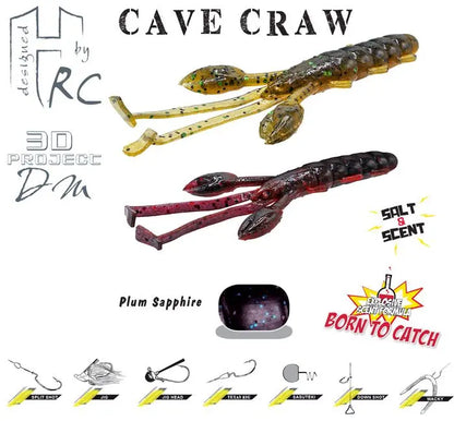 Herakles Cave Craw 3.8 9.6cm Plum Sapphire
