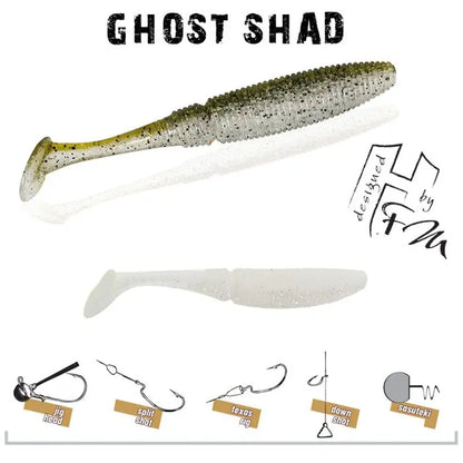 Herakles Ghost Shad 10cm White/silver