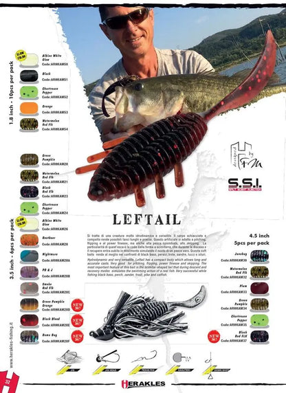 Herakles Leftail 3.5 8.9cm Black / Red Flk