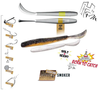Herakles Leftail Worm 3.4 8.6cm Floating Smoker