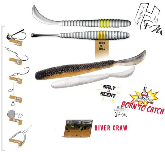 Herakles Leftail Worm 4.8 12cm River Craw