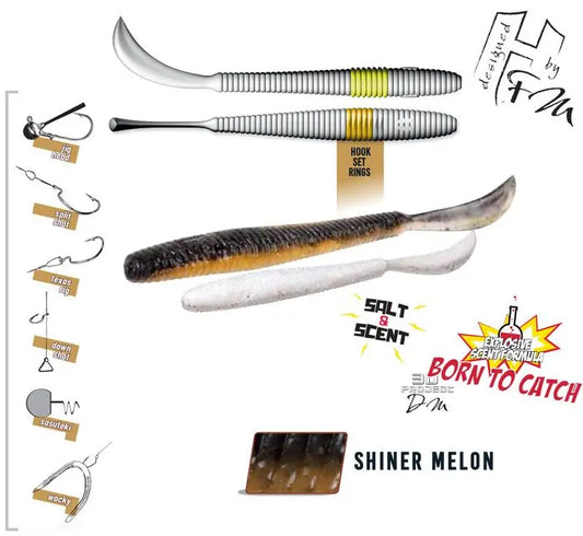 Herakles Leftail Worm 4.8 12cm Shiner Melon