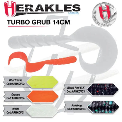 Herakles Turbo Grub 14cm Chartreuse