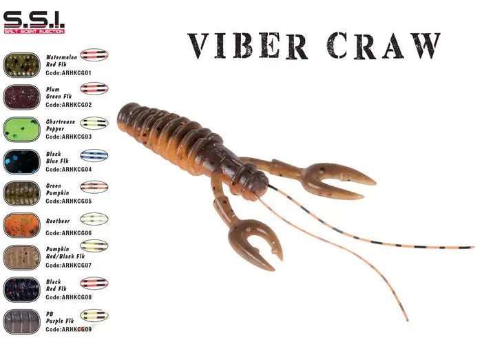 Herakles Viber Craw 3.5 8.9cm Chartreuse Pepper