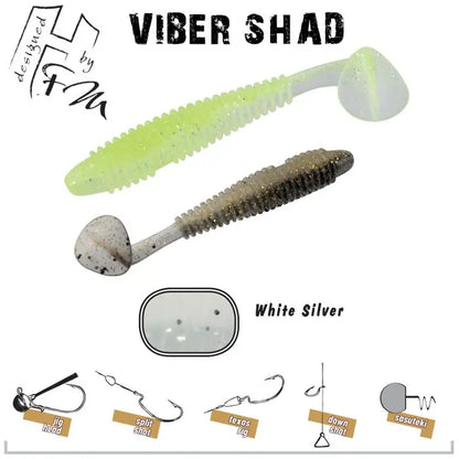 Herakles Viber Shad 3.8 9.7cm White Silver