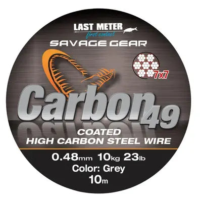 Vobler Savage Gear CARBON49 STEELWIRE 10M0.70MM23KG50LBS CG