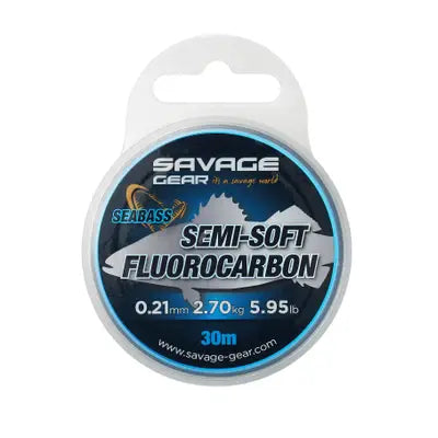 Fir Fluorocarbon Savage Gear SEMI-SOFT FC SB 30M 0.25MM 3.66KG CLEAR