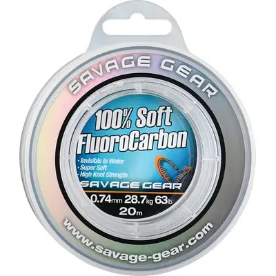 Fir Fluorocarbon Savage Gear SOFT FC 15M 0.81MM 33KG 73LBS CLEAR