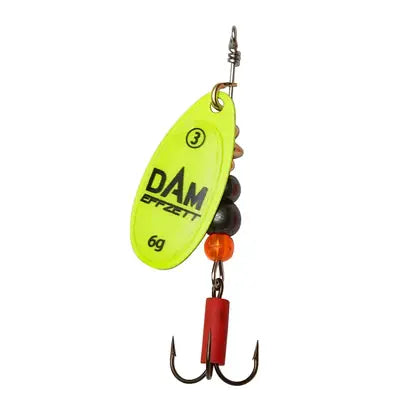 Lingurita Rotativa Dam Fluo Spinner 4 10g Sinking Yellow