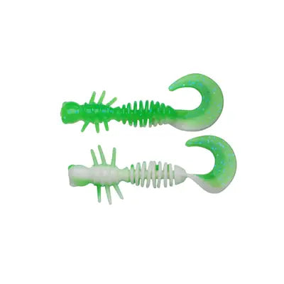 Naluci Soft Berkley Pwrbt Pwr Curly 55mm Sprng Grn/White