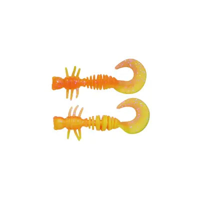 Naluci Soft Berkley Pwrbt Pwr Curly 40mm Fl Orng/Snsne Ylw