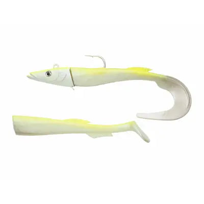 Naluci Soft Berkley Power Sandeel 15cm - 20g White Chartreus