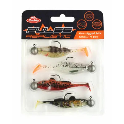 Naluci Soft Berkley Pulse Realistic Prerigged Mix Small 4pcs