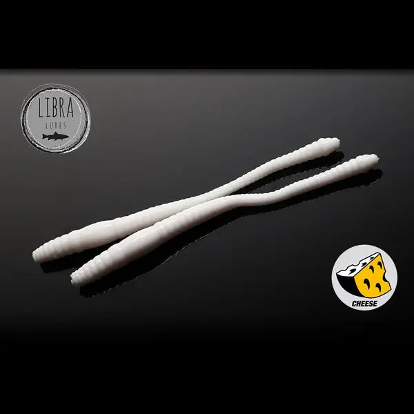 Naluca Soft Naluca Pastrav Dying Worm 8cm Libra Lures : Culoare - 001 White