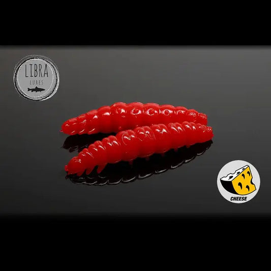 Naluca Soft Naluca Pastrav Larva Worm 3.5cm Libra Lures : Culoare - 021 Red