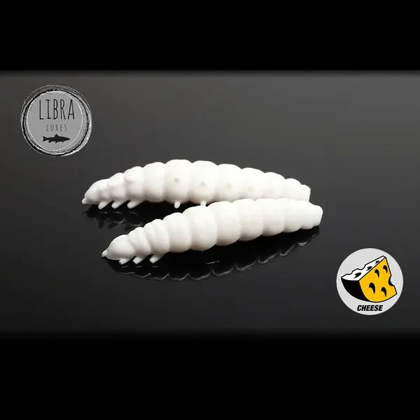 Naluca Soft Naluca Pastrav Larva Worm 3cm Libra Lures : Culoare - 001 White