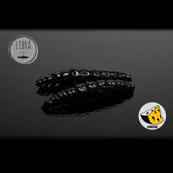Naluca Soft Naluca Pastrav Larva Worm 3cm Libra Lures : Culoare - 040 Black