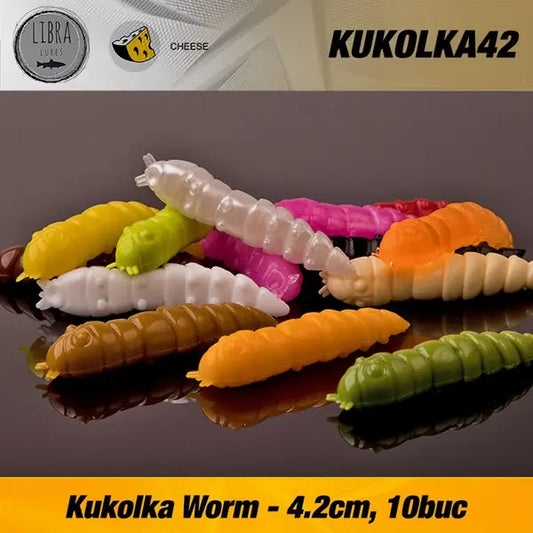 Naluca Soft Naluca Pastrav Kukolka Worm 4.2cm Libra Lures : Culoare - 004