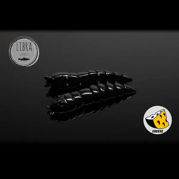 Naluca Soft Naluca Pastrav Kukolka Worm 4.2cm Libra Lures : Culoare - 040 Black