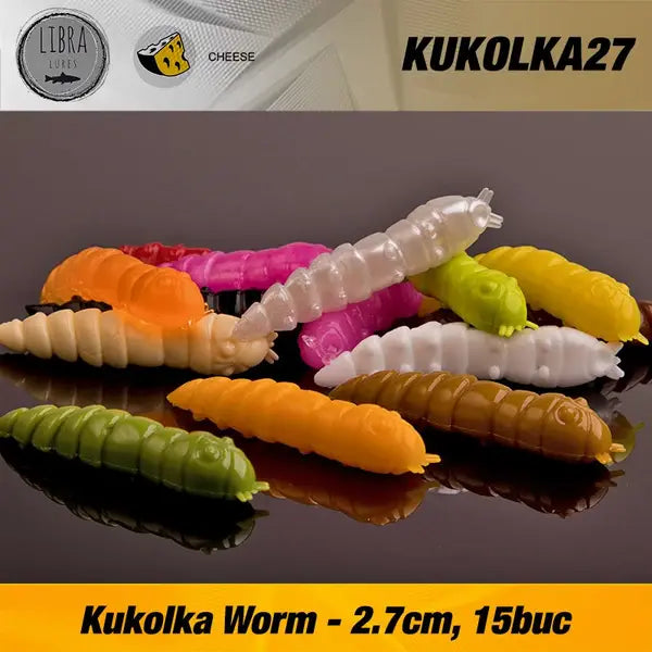 Naluca Soft Naluca Pastrav Kukolka Worm 2.7cm Libra Lures : Culoare - 004