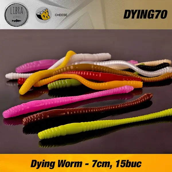 Naluca Soft Naluca Pastrav Dying Worm 7cm Libra Lures : Culoare - 026