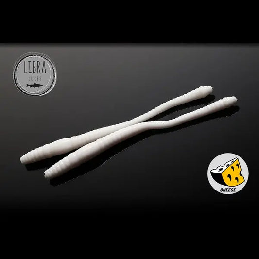 Naluca Soft Naluca Pastrav Dying Worm 7cm Libra Lures : Culoare - 001 White