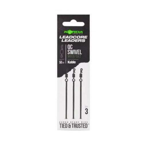 Korda Mont. Kable Qc Swivel 50cm Weed