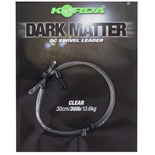 Korda Mont. Cu Vartej Rapid Dark Matter Leader Qc Swivel Clear 30lbs/30 Cm