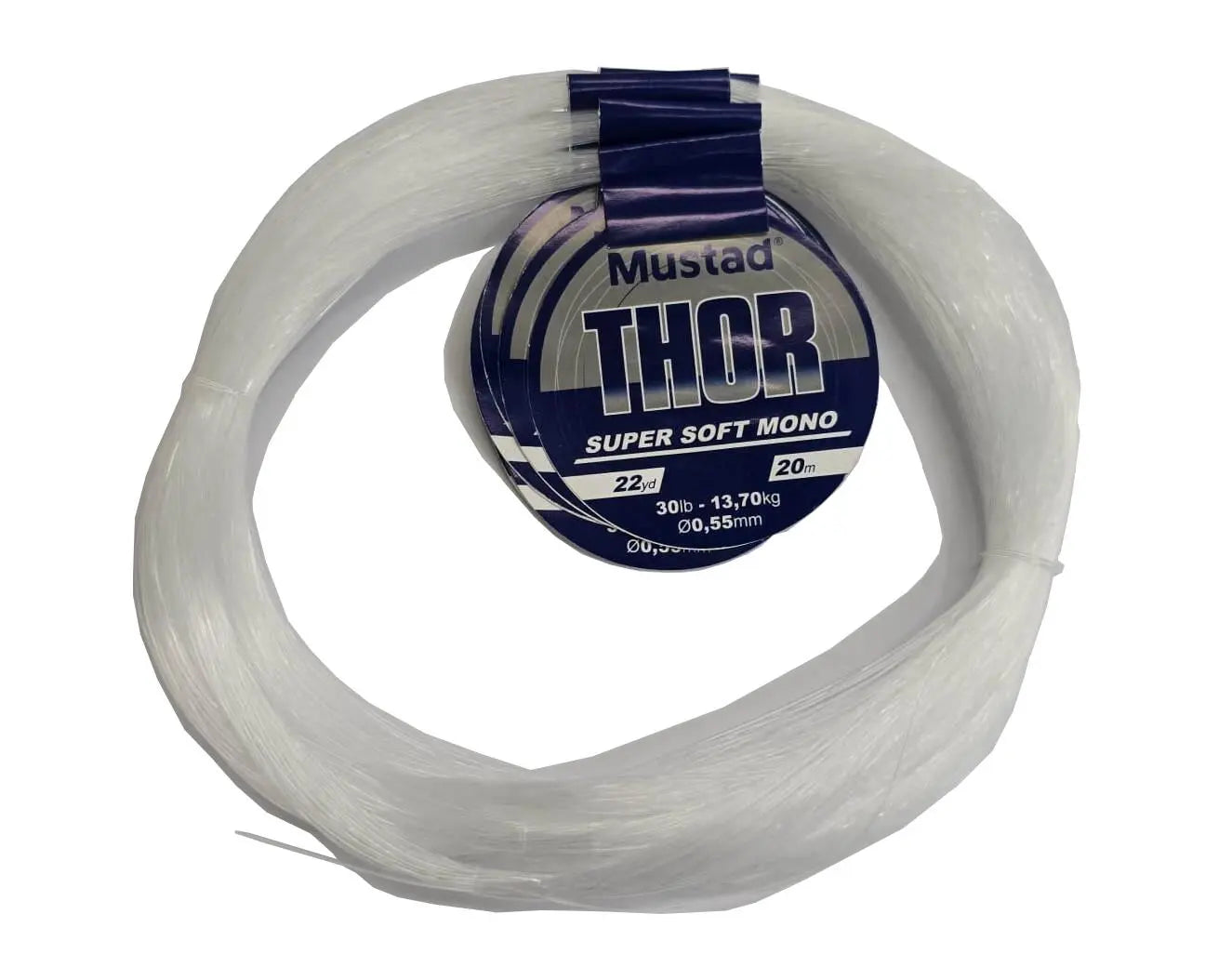 Fir Monofilamnet Mustad Thor Super Soft Mono Clear 090mm/31,7kg/20m