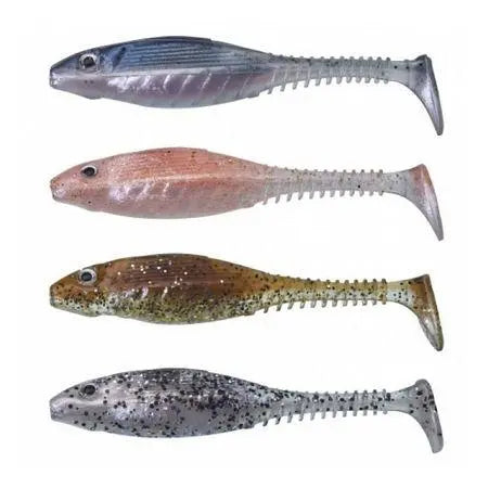 Sensas Xx Soft Bait Gunki Grubby Shad 8,5cm Clear Water Kit 4buc