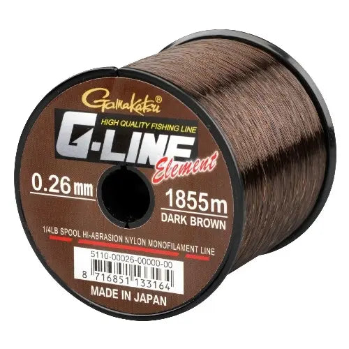 Fir Monofilament Gamakatsu Fir G-Line Element Dark Brown 024mm.4,10kg.2270m