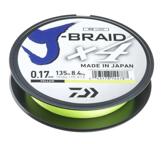 Fir Textil Daiwa Xx Fir Daiwa J-Braid X4 025mm/14,4kg/135m Galben