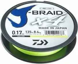 Fir Textil Daiwa Xx Fir Daiwa J-Braid X4 021mm/12,4kg/135m Galben