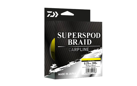 Fir Textil Daiwa Superspod 4xbraid Galben 025mm/14,1kg/300m