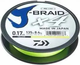 Fir Textil Daiwa J-Braid X4 007mm/2,6kg/135m Galben