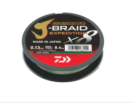 Fir Textil Daiwa J-Braid Expedition X8e 016mm/9,8kg/300m Verde