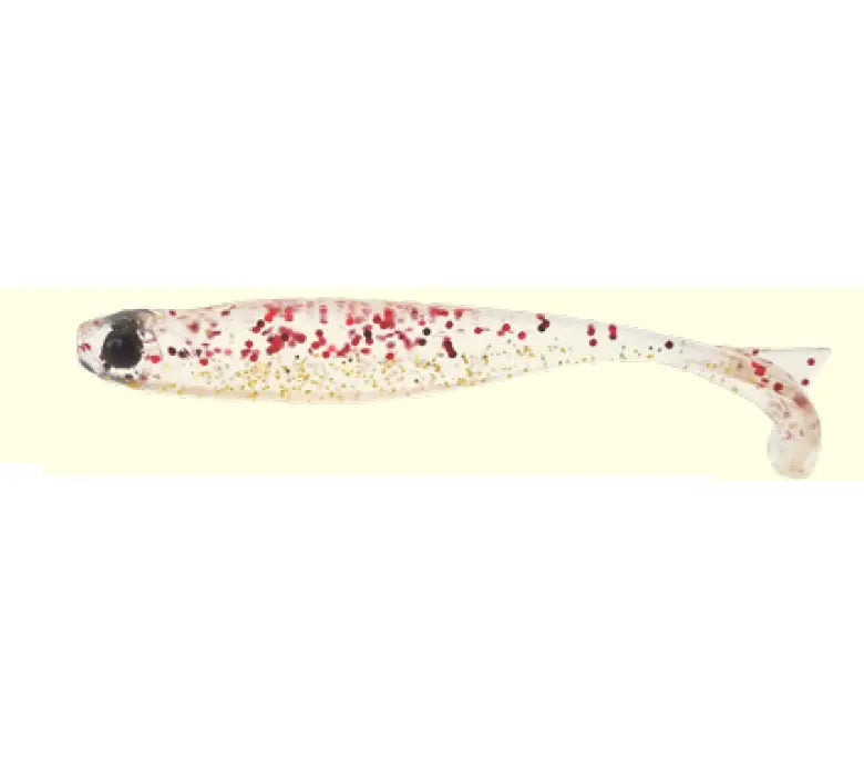 Mustad Shad Mezashi Tail Minnow 7,6cm Red Gold Glitter