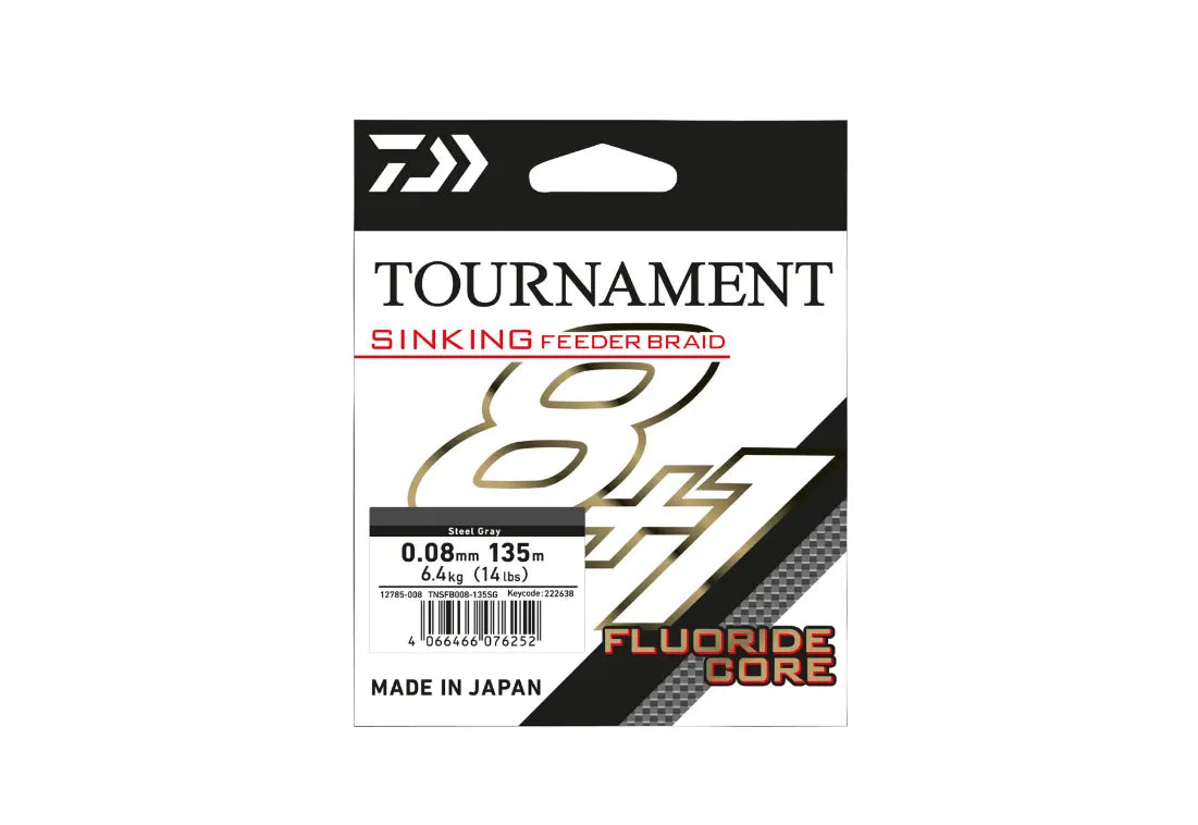 Fir Textil Daiwa Tournament Sinking Feeder Braid 8+1 012mm/135m Gri