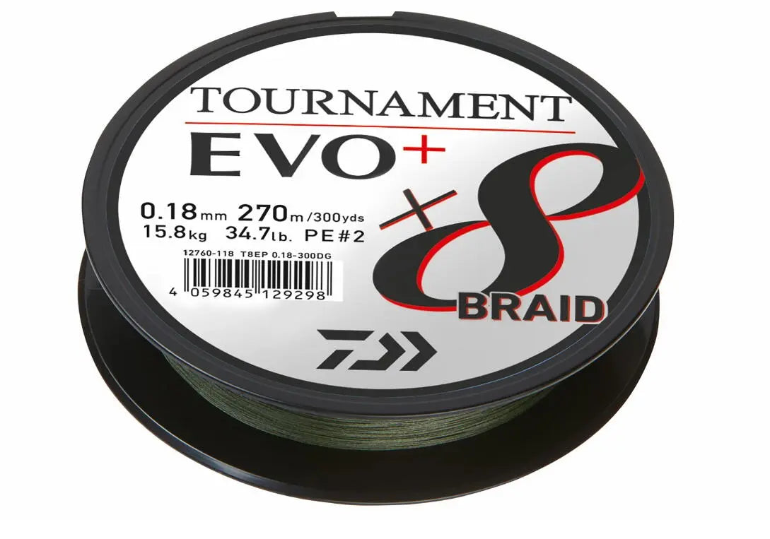 Fir Textil Daiwa Tournament 8xbraid Evo+ Verde 020mm/18kg/270m