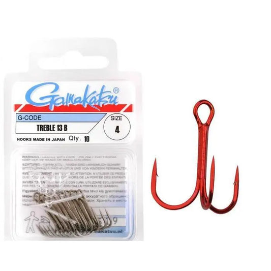 Gamakatsu Ancora 13n Treble Red 10buc/Pl