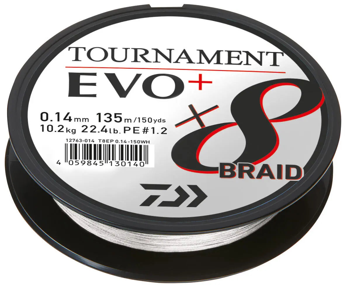 Fir Textil Daiwa Tournament 8xbraid Evo+ Alb 012mm/8,6kg/135m