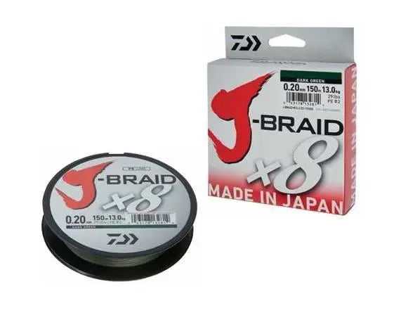 Fir Textil Daiwa J-Braid X8 Verde 010mm/6kg/150m